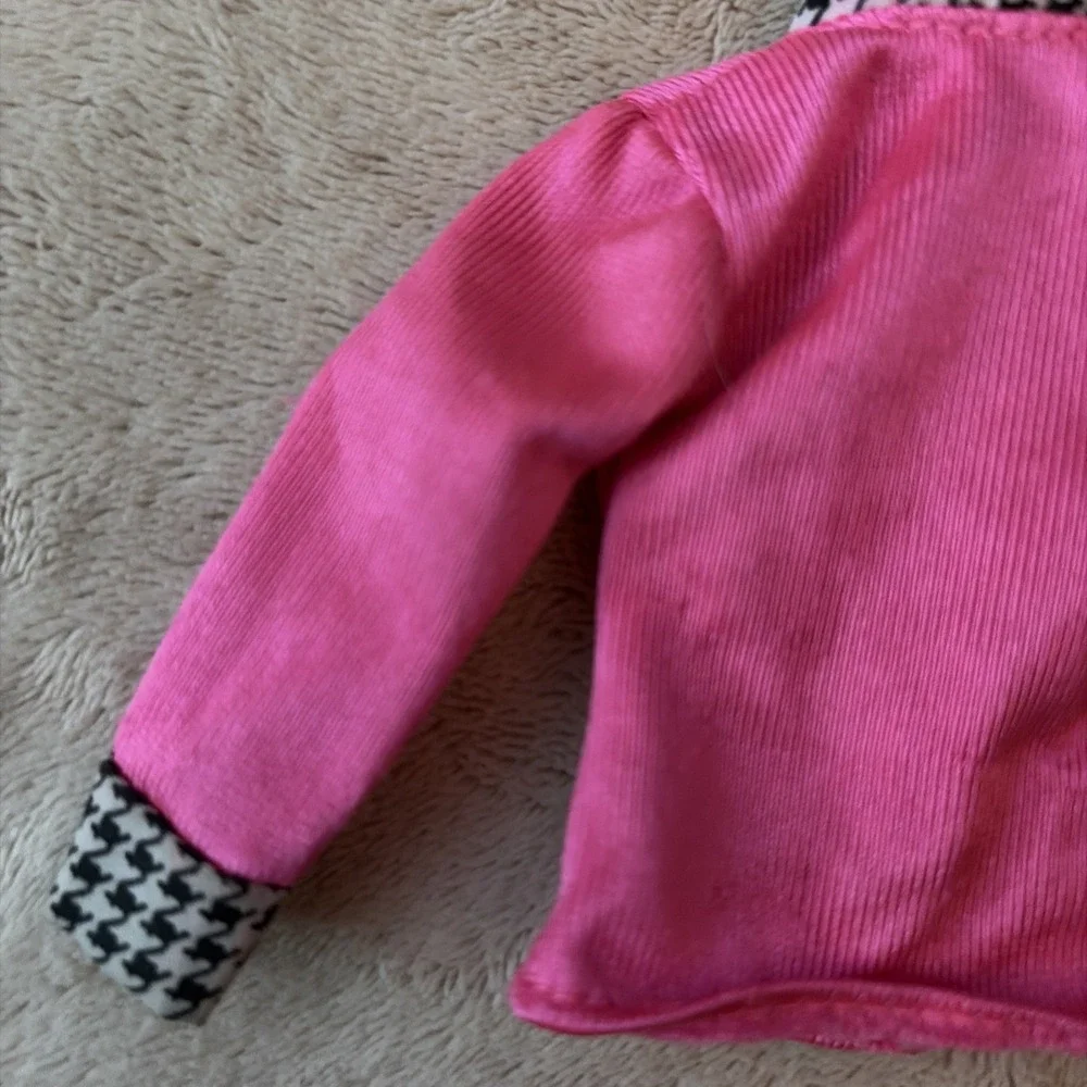 Vintage Barbie Clothes 1993 Pink Houndstooth Blazer Jacket B11 - Picture 6 of 8